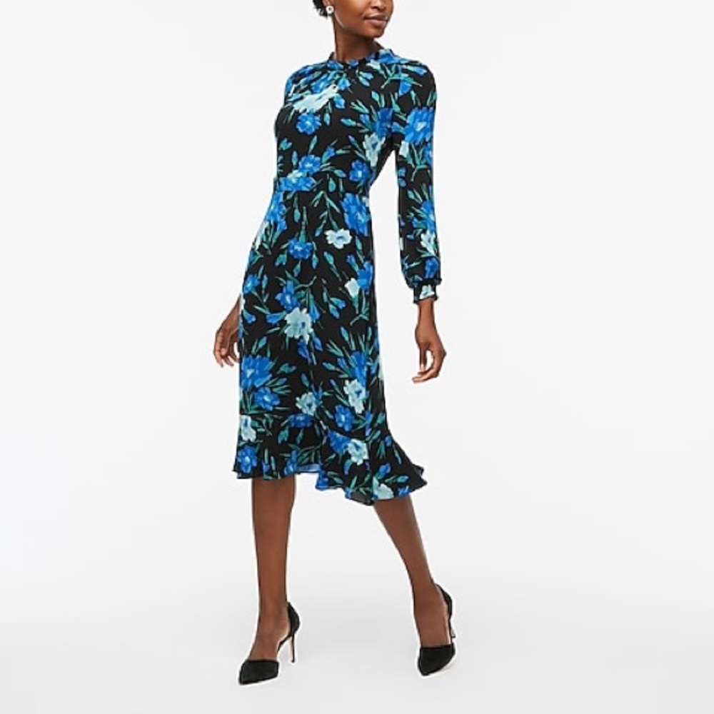 J. Crew Ruffleneck Peasant Dress